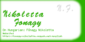 nikoletta fonagy business card